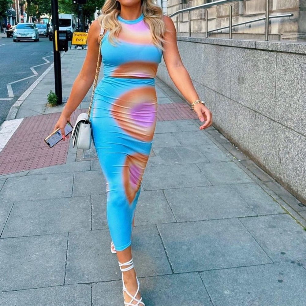 SUNSET ORB SKIRT SET